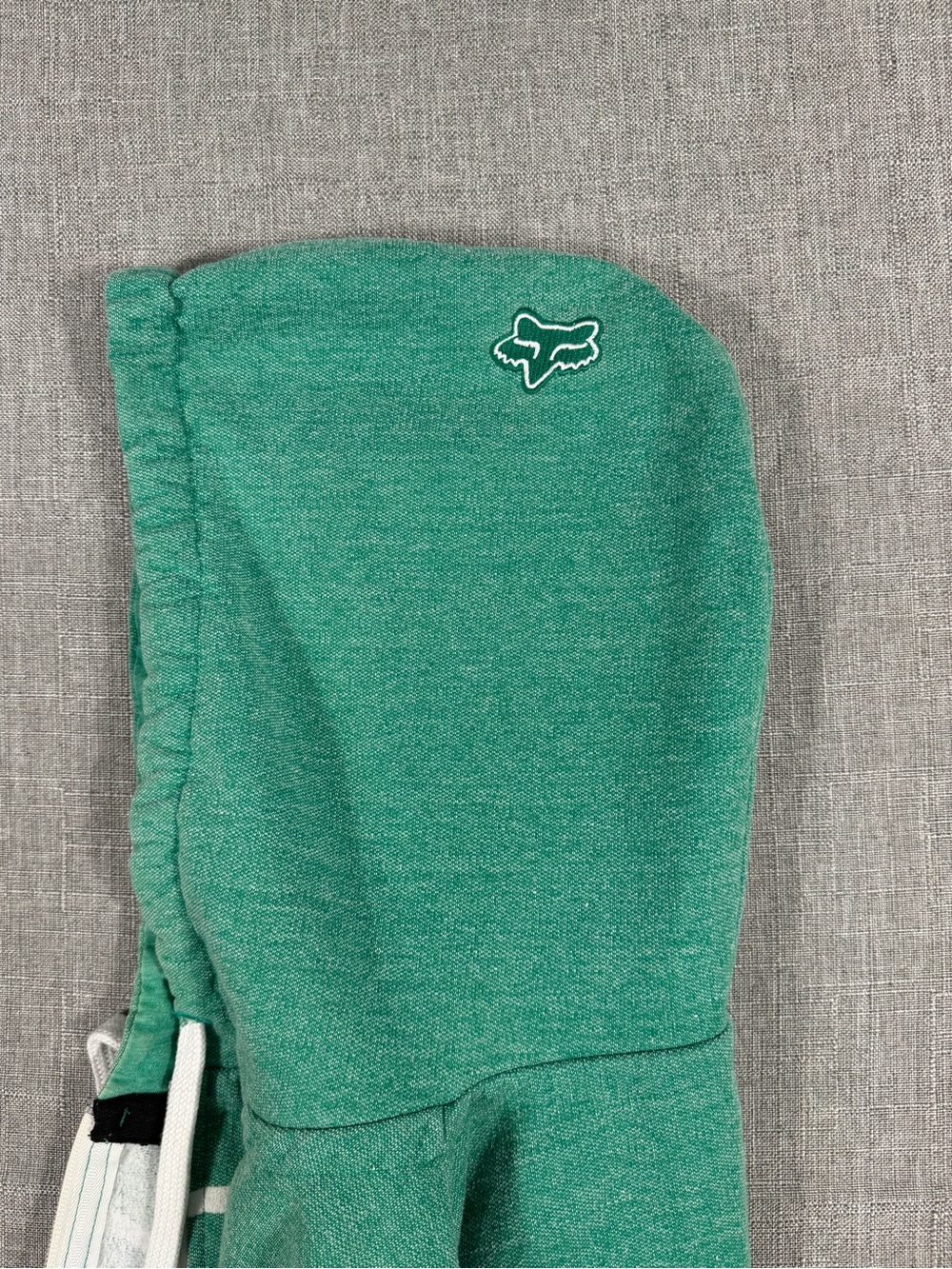 Fox Racing Hoodie Mens Small Green White Stripe Full Zip Logo Skate Moto - Picture 4 of 9
